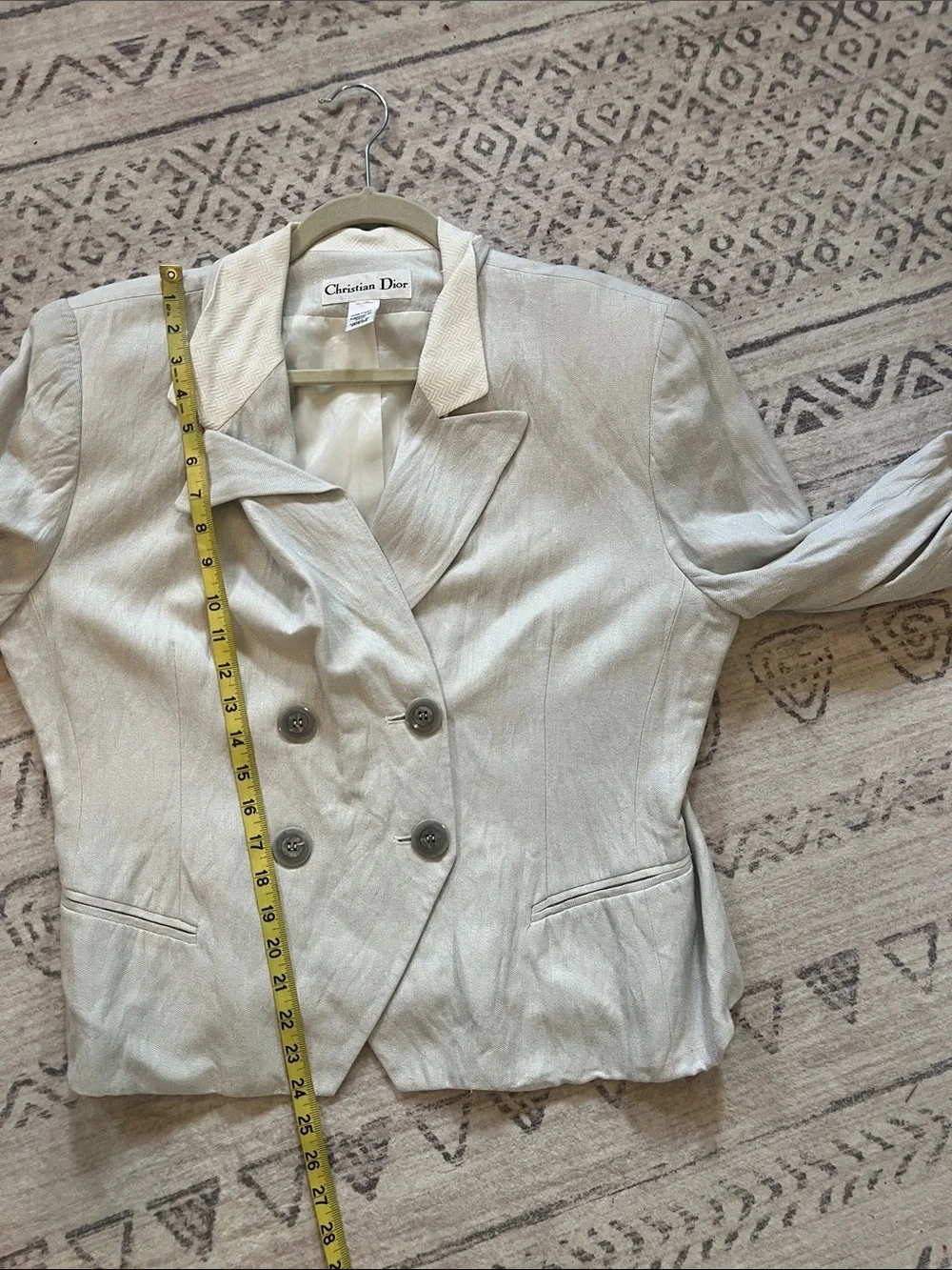 Dior Double-Breasted Cream Blazer Vintage piece - Picture 7 of 12
